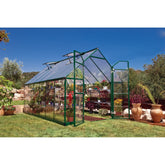 Palram Canopia | Balance Greenhouse Kit 8 Ft Wide Green With 0.8mm Polycarbonate Glazing - HG6108G
